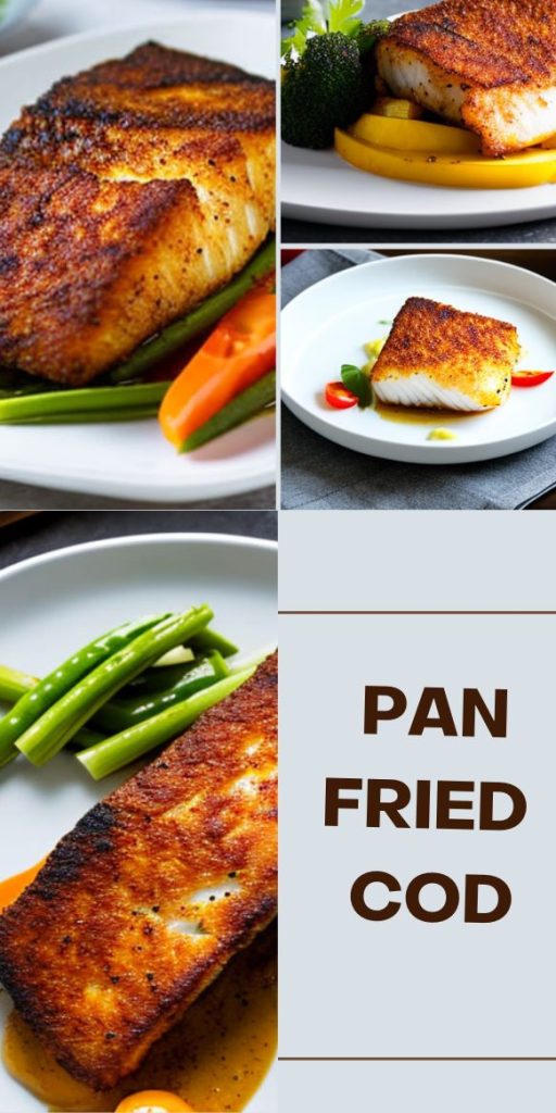 pan fried cod fish with garlic and paprika